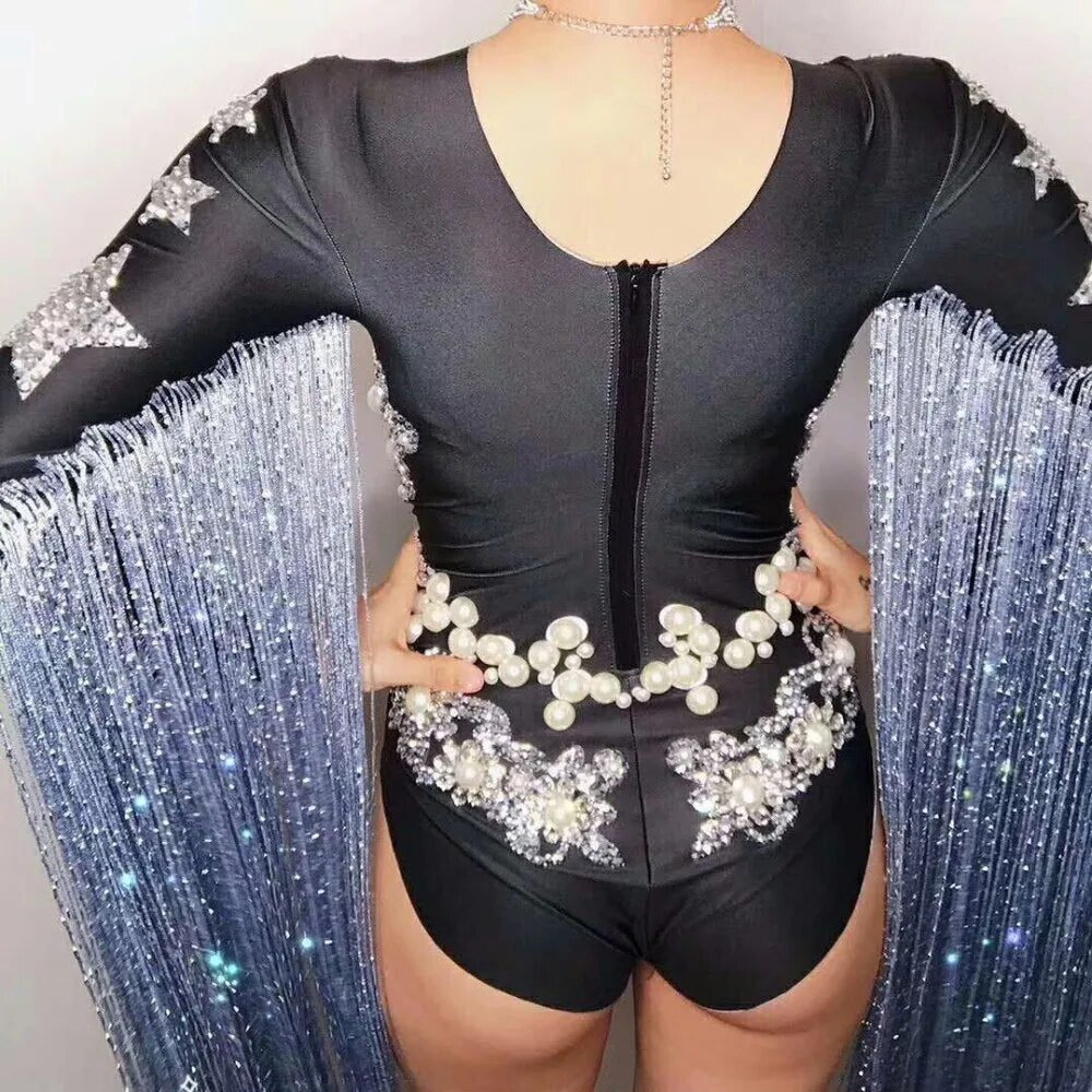 Vestido de Mujer con Flecos Inspirado en el Jazz y Cristales | You·Fest