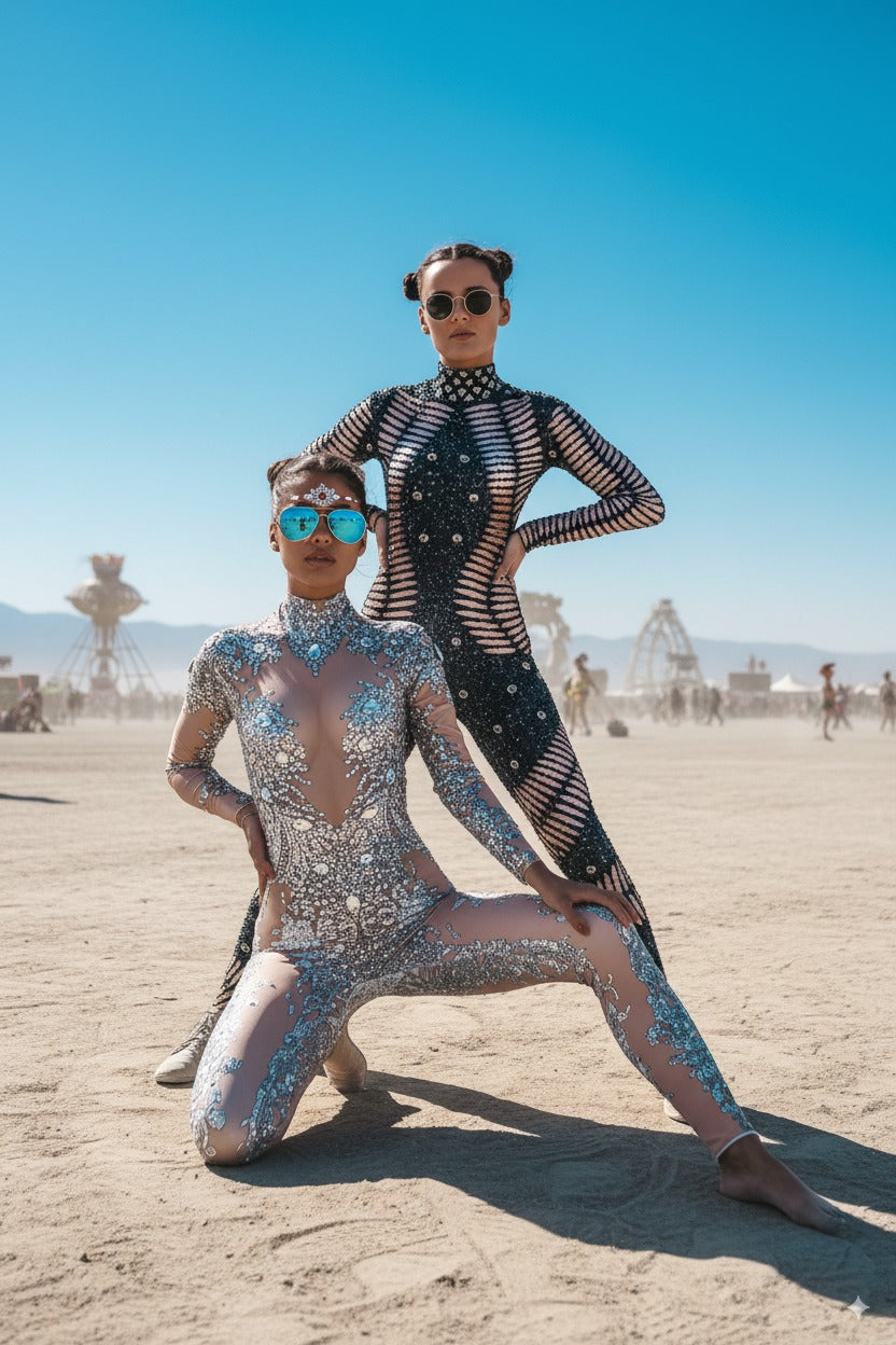 FIONA SILVER JUMPSUIT YOU·FEST